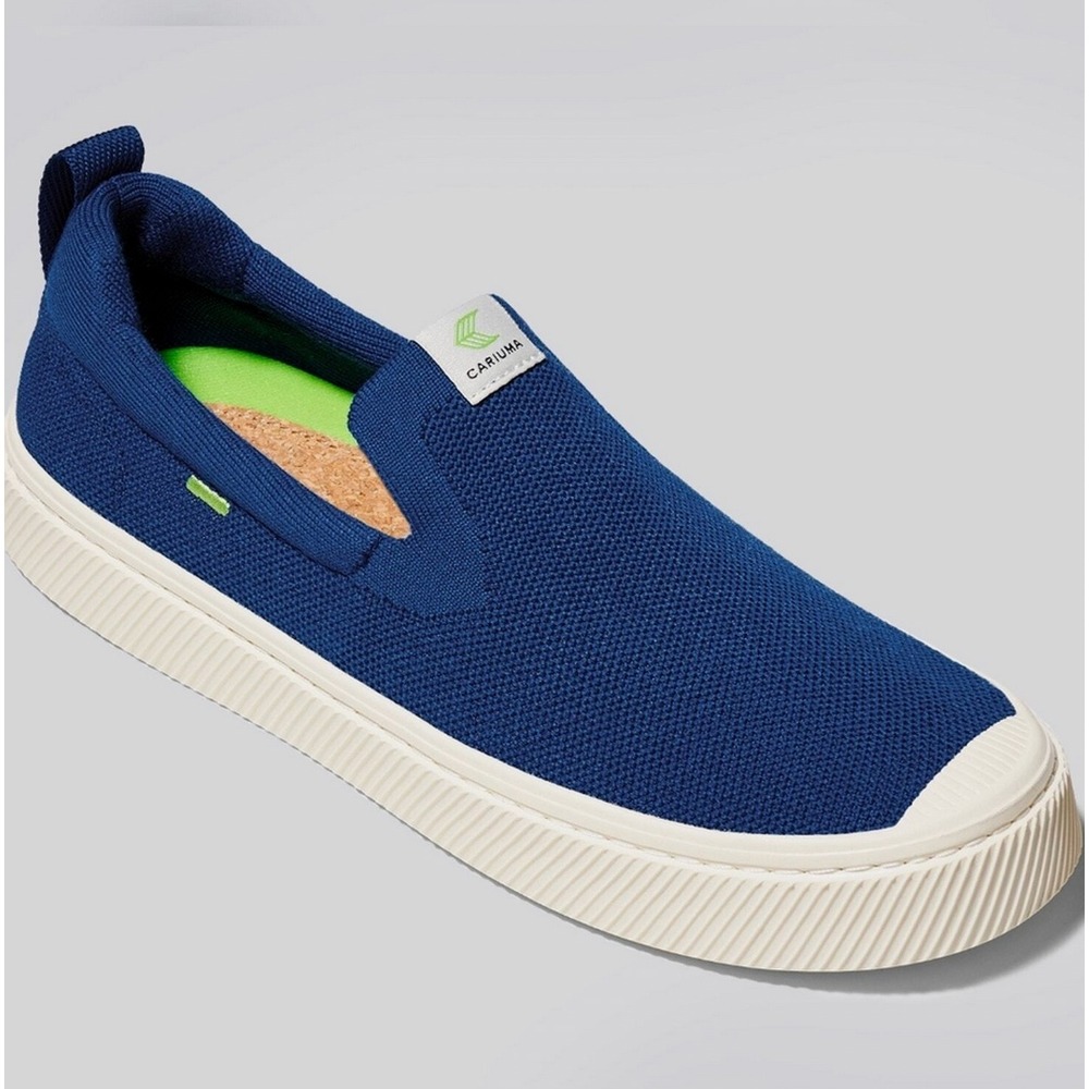 Cariuma IBI Slip-On Sneakers Mineral Blue White Mens 9 UK 8 EU‎ 41.5